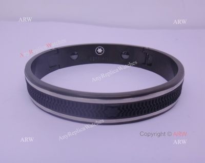 Montblanc Bangle - Montblanc Black Rubber Bracelet - Mont Blanc Bracelet Replica